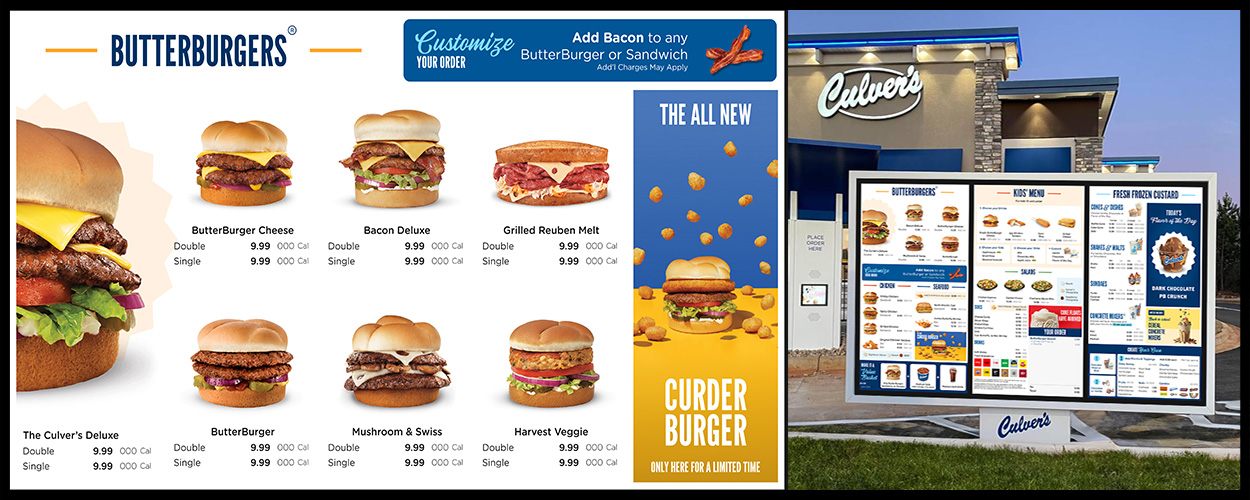Culver's — menu board design
