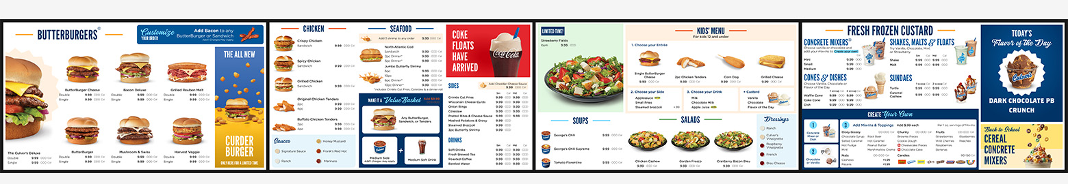 Culver's — drive-through board